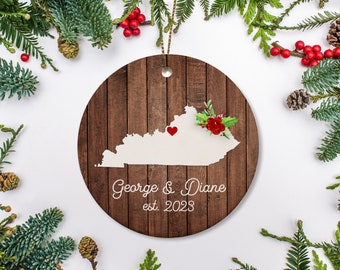 Kentucky Christmas Ornament, New House, Graduate, First Year at College, Just Moved, New Job Ornament Personalized