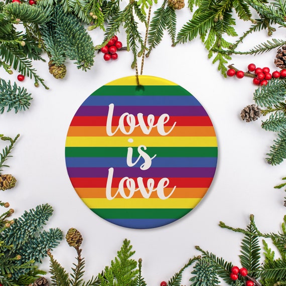 First Christmas as Mr and Mr Ornament, Personalized Rainbow Marriage Gift, Wedding Christmas Ornament. Pride | LGBTQ 2021 Il_570xn