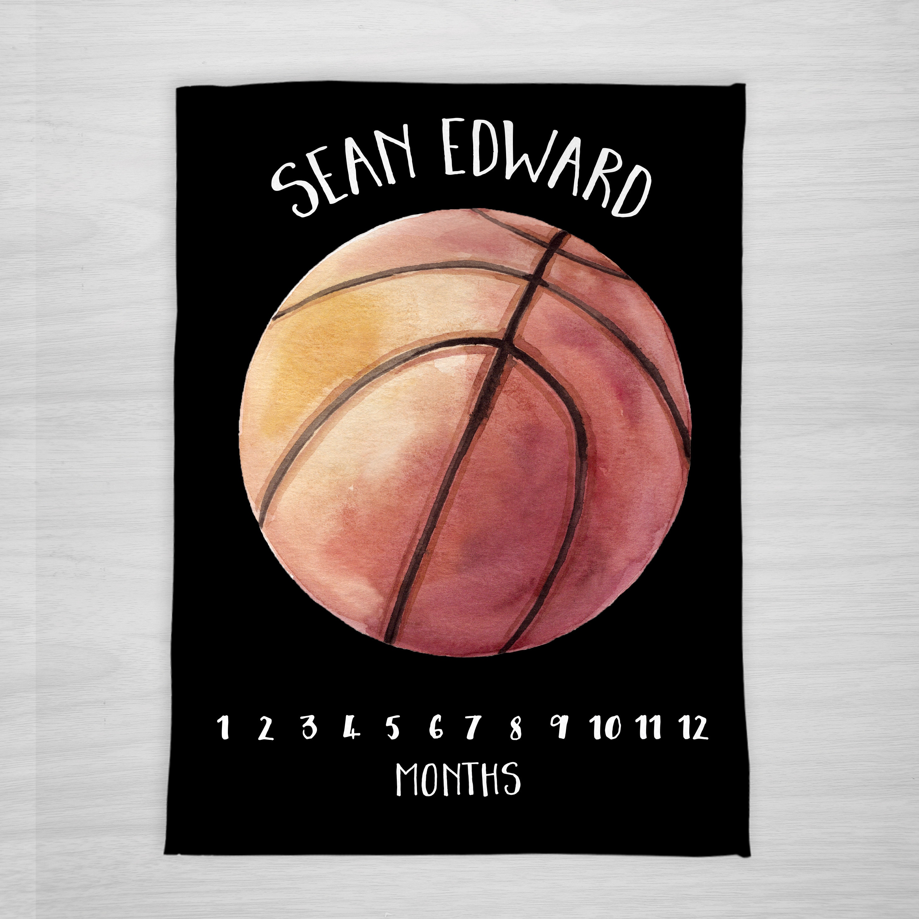 Basketball milestone blanket sale