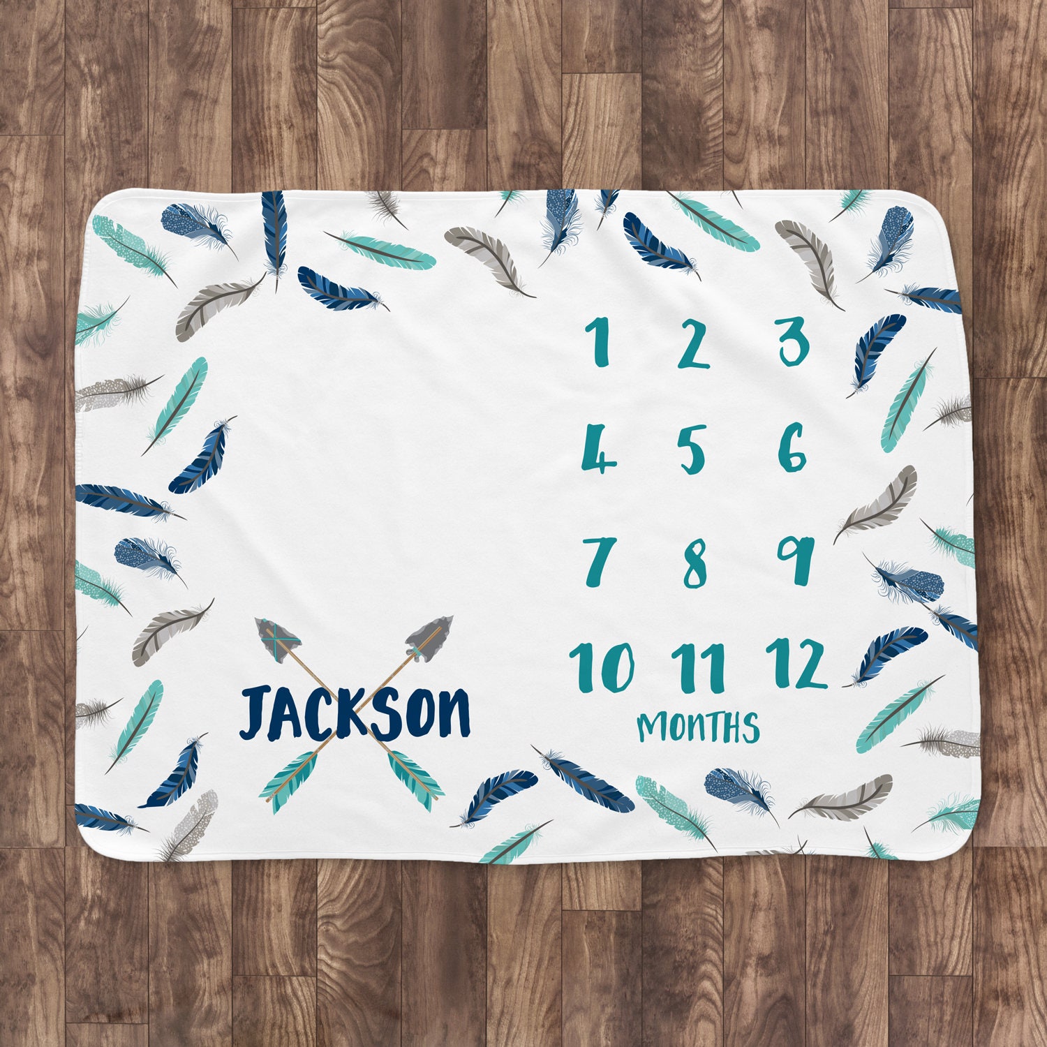 Milestone Blanket Baby Month Milestone Blanket Arrows & Etsy