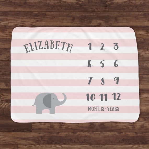 pink elephant baby blanket