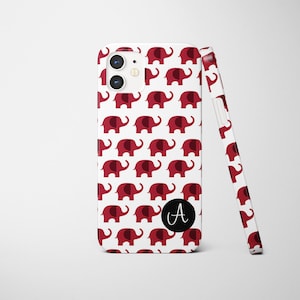 Elephant iPhone Case: Personalized Initial, Custom Colors