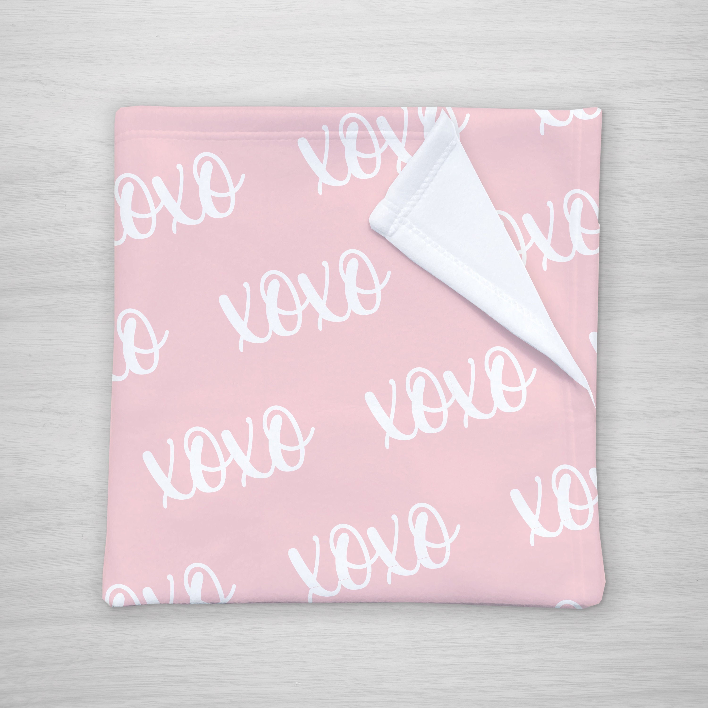 XOXO Blanket, Swaddle, Valentine's Day gift for New Mom, daughter, granddaughter - customized