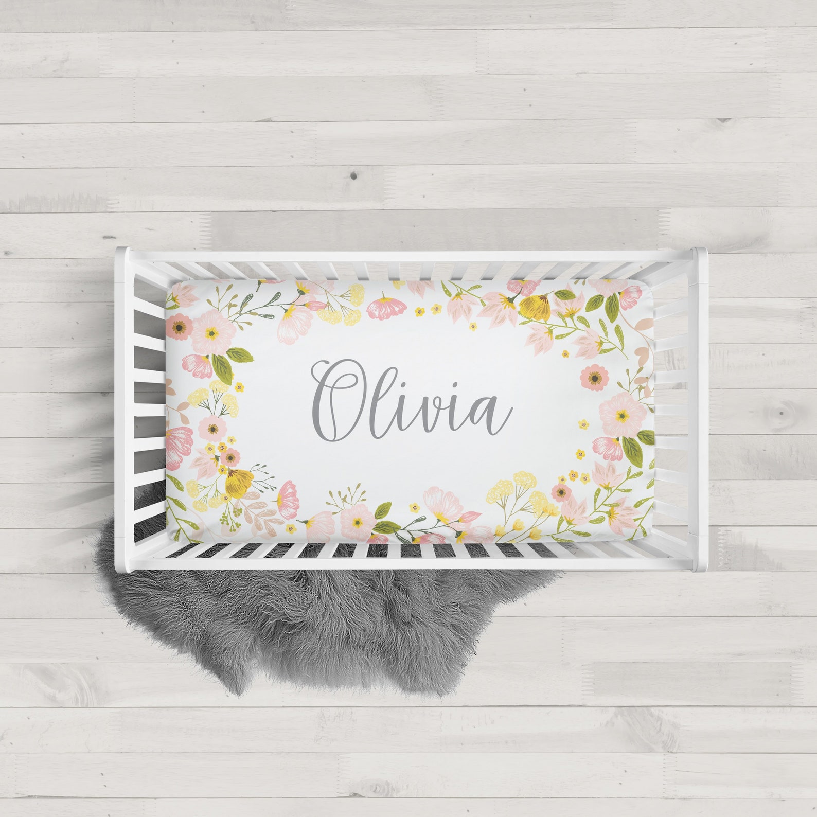 Personalized Fitted Crib Sheet Knit Jersey Custom Printed Etsy