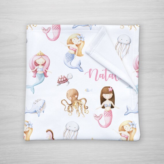 Mermaid clearance receiving blankets