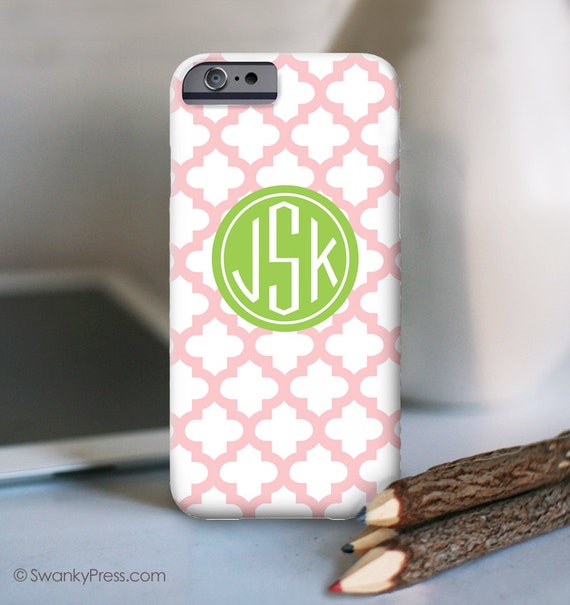 iPhone Personalized Case- Quatrefoil monogram - Custom Colors,iPhone XS