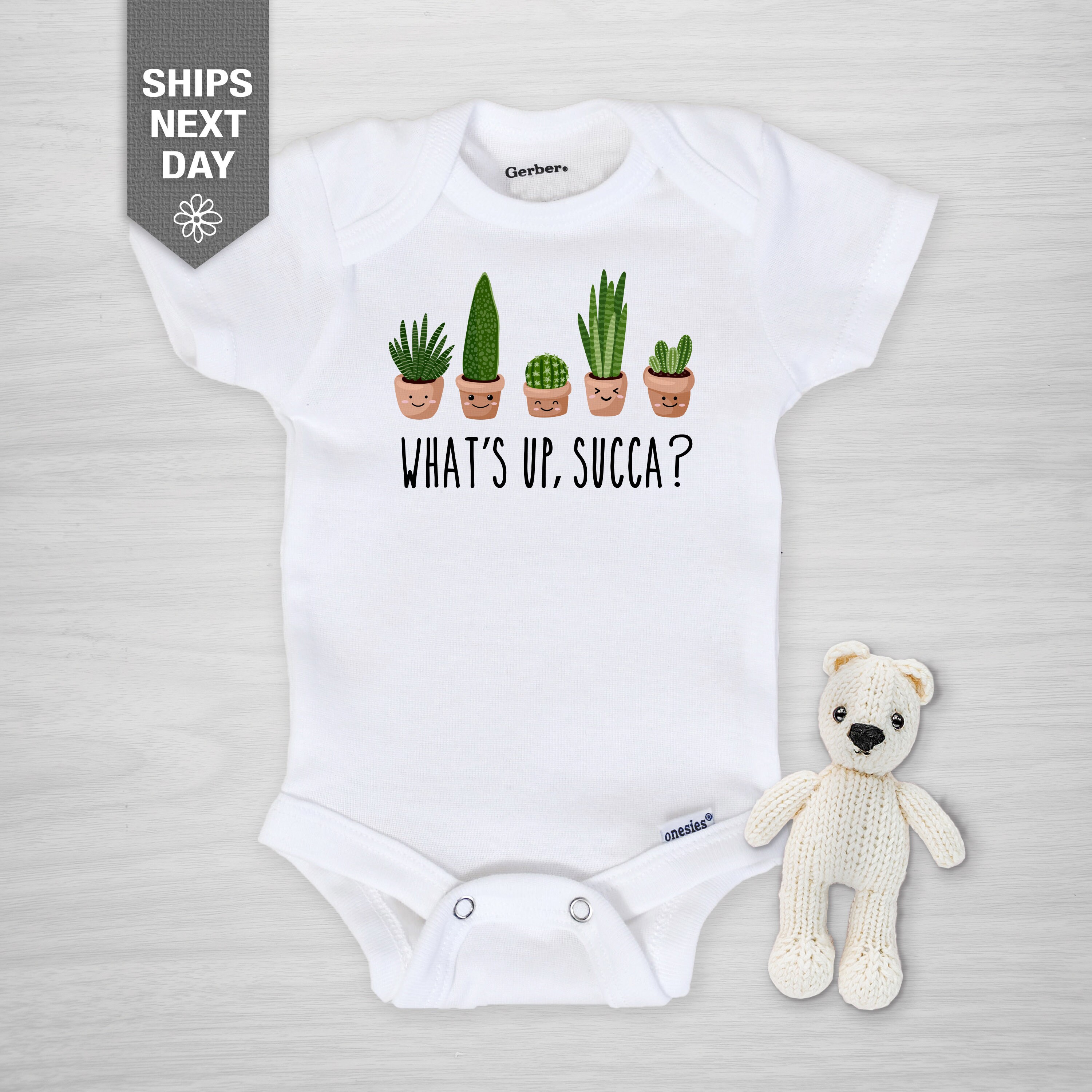 Cactus Baby Onesie Infant Bodysuit What S Up Succa Etsy Singapore
