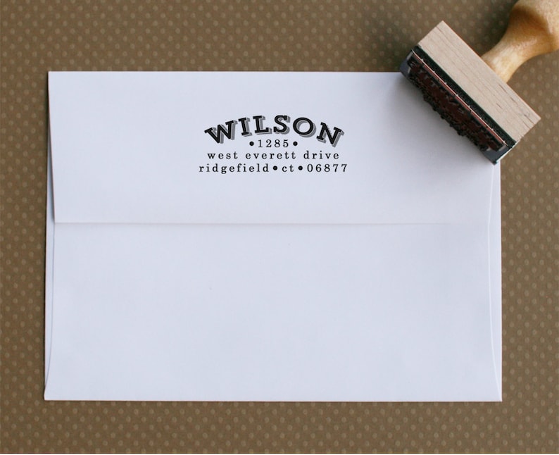 Personalized Return Address Stamp design #18 by Pipsy Wood or Self-Inking