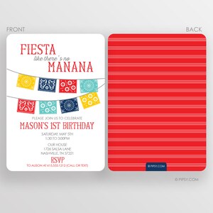 Cinco De Mayo Papal Picado Fiesta Party Birthday Invitation image 2