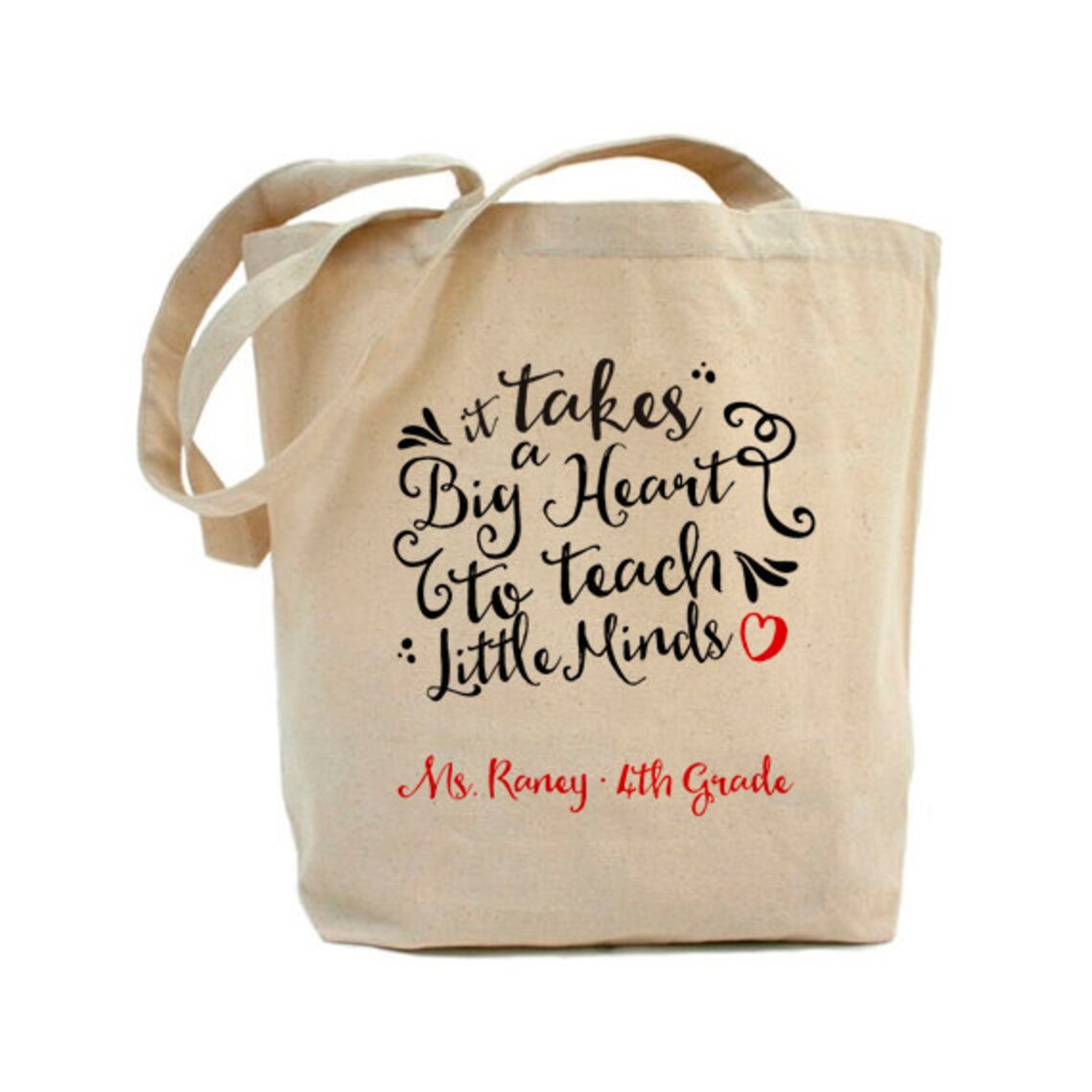 Teacher Tote Bag Teacher Book Bag Personalized Teacher Etsy