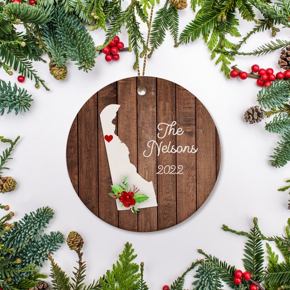 Delaware Christmas Ornament, New House, Graduate, First Year at College, Just Moved, New Job Ornament Personalized, 2022 Il_570xn