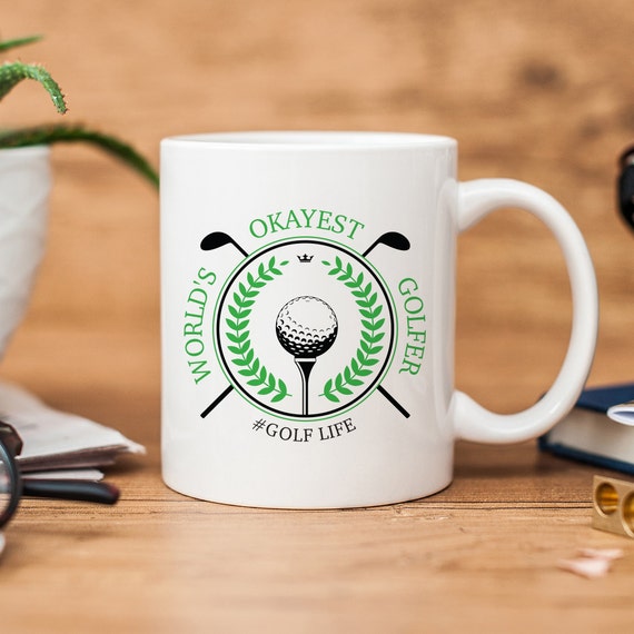 Worlds Okayest Golfer Mug - Golf Coffee Mug - funny coffee mug - golfing - golf life - Gift for golfer Il_570xn