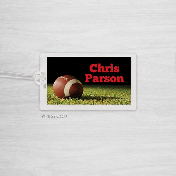 Football Bag Tag - Sports Bag Tag - Diaper Bag Tag - Kids Bag Tag Luggage Tag - Il_570xn