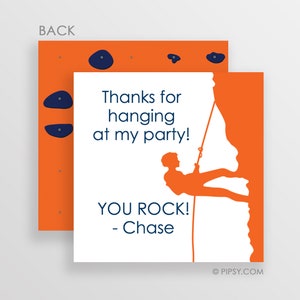 Rock Climbing Favor Tags or Stickers, Boy Rock Climbing Birthday Party, for Favors, Treat Bags and Envelope Seals