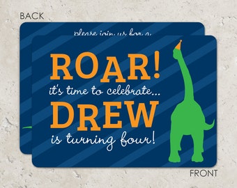 Dinosaur Invitation - Dinosaur Birthday Party - Dinosaur Birthday Invitations - Boy birthday invitation