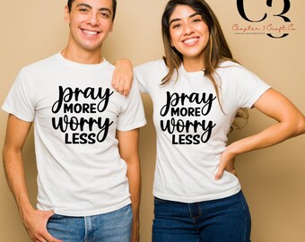 Pray More Worry Less SVG – Christian Quote, Bible Verse Cut File