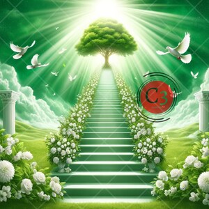 Green Memorial Background PNG -3 images, Rest in Peace PNG, Faith PNG
