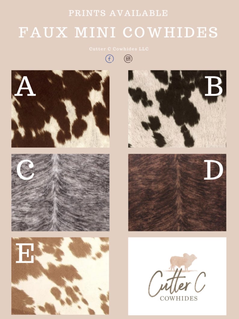 Mini Faux Cowhides - Color A