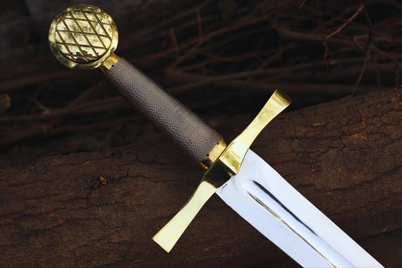 Handmade Excalibur Replica Sword with Leather Scabbard