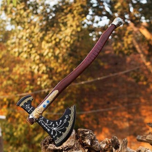 Custom Handmade, GOD OF WAR, Leviathan axe, Kratos Axe, Handmade Battle Axe, Hand Forged Axe, Gift for Men, Gift for Him , Christmas gift