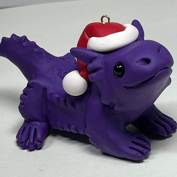 Purple Horned Frog TCU Ornament by Shelly Schwartz