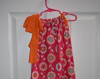 Baby Dress - A Line Floral Dress for Girls - Summer Sale - Size 6 to 12M - Retro - Girls Summer/Fall Dress - Ready to Ship