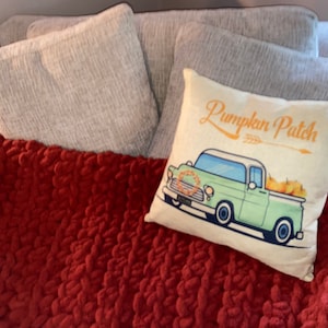 Chunky Red Blanket -Chenille Throw - Cranberry Blanket - Super Soft - Perfect for Gift Giving