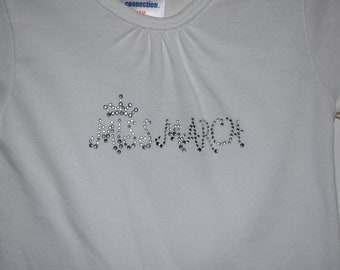 Birthday Shirt - Miss March - Rhinestone T-Shirt - 18 Months - Ready to Ship - Clearance Sale - Long Sleeve Birthday Top