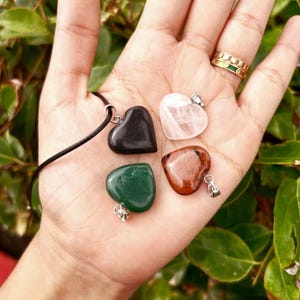 Black Tourmaline Pendant Black Tourmaline Halloween Gift Tourmaline Pendant Gemstone Pendant, Healing Stone Gift for Her Black Heart Pendant