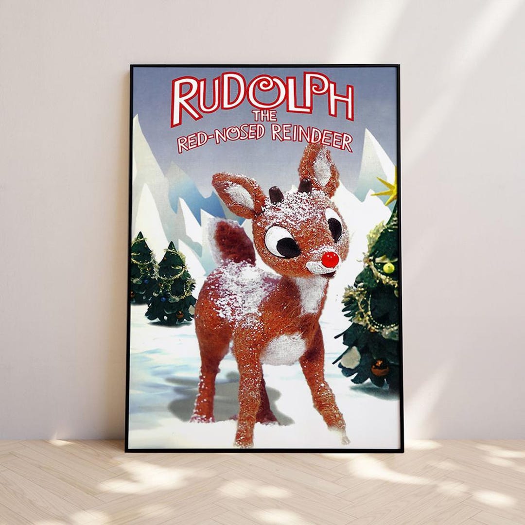 1964 Rudolph the Red Nosed Reindeer Movie Poster, Room Decor Wall Art ...