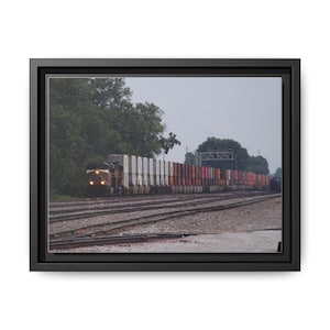 Canvas Print, Union Pacific Stack Train Wall Art, Framed Photo Decor, Multi-color Railway Poster, Train Lover Gift, Railroad Artwork
