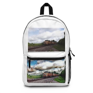 Rucksack, Zugliebhaber Geschenk, Eisenbahnbegeisterte Tasche, Vintage Zugrucksack, Reiserucksack, Zugspotterrucksack