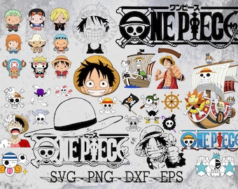 One Piece Svg, One Piece Png Anime Vector, fichier coupe Anime, Clipart Anime, impression Anime, police Anime, Anime Cricut