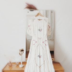 Wedding/Ceremony dress with vintage embroidery and lace