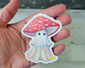 Mushroom Ghost Sticker