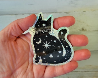 Sparkly Celestial Cat Sticker