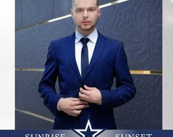Navy and Grey Sports Star Funeral Program Editable Canva Obituary Template - Great Masculine Navy and Grey Funeral Program 8.5x11 in Bi-Fold