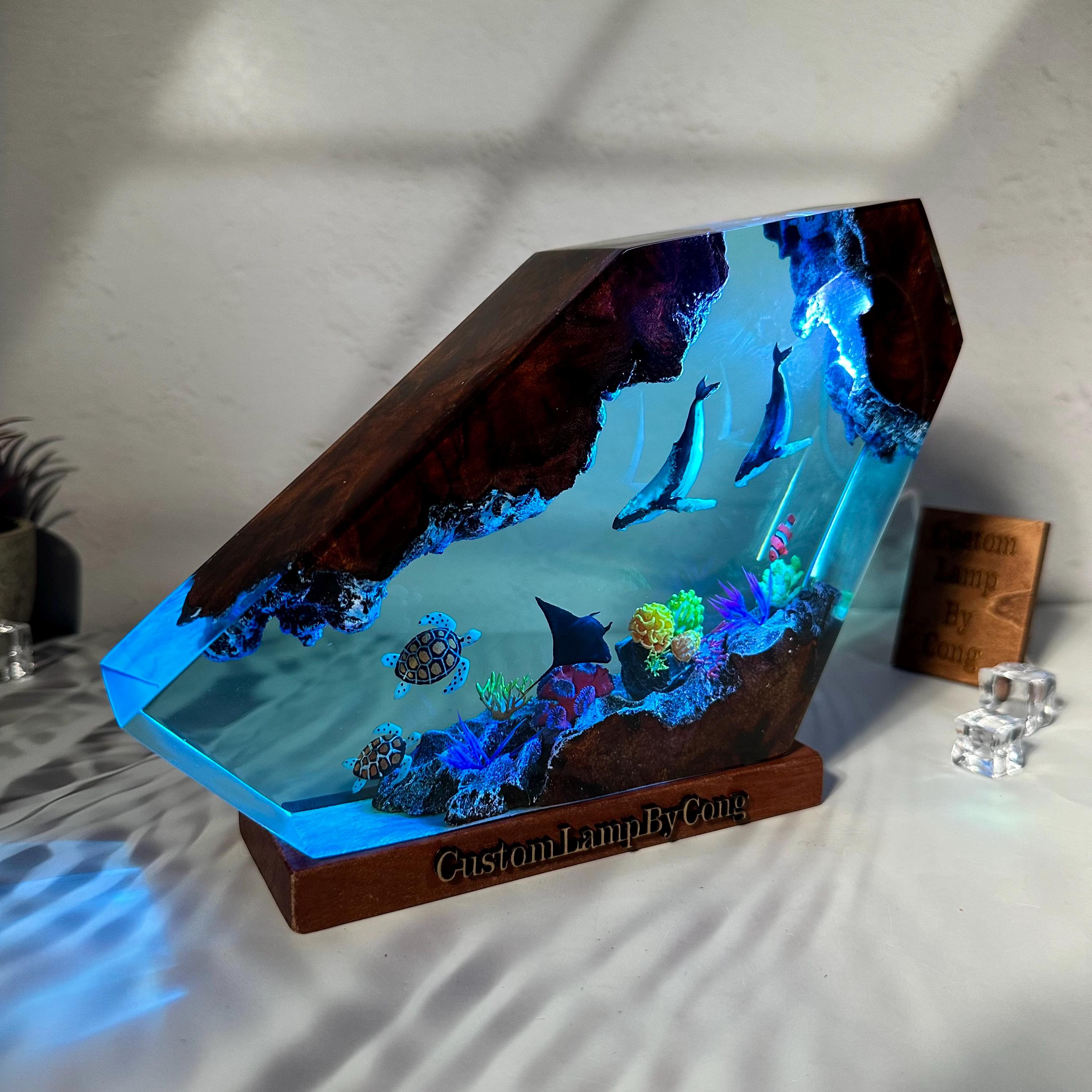 Giant Humpback Whale Resin Night Light, Table Decoration, Nightstand ...