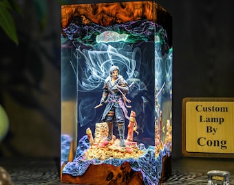 Ver.sso blade Expedition resin lamp, Gift for Clair Obscur fans, diorama decoration, gift for him. resin figure lamp