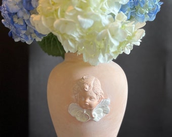 Vintage Custom made Cherub Flower vase