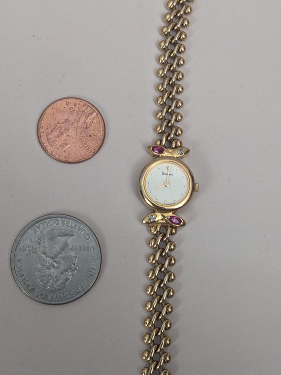 Vintage Dana Orient Dainty Tiny Dial Gold Tone Br… - image 7