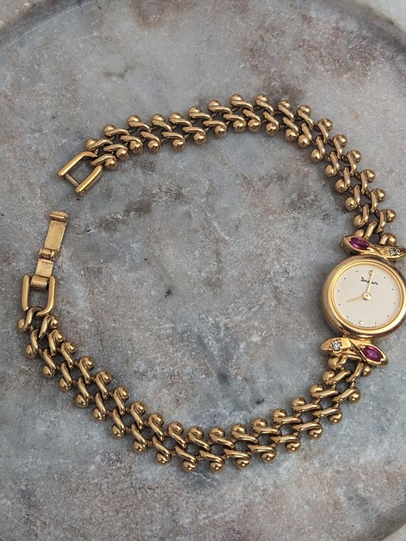 Vintage Dana Orient Dainty Tiny Dial Gold Tone Br… - image 4