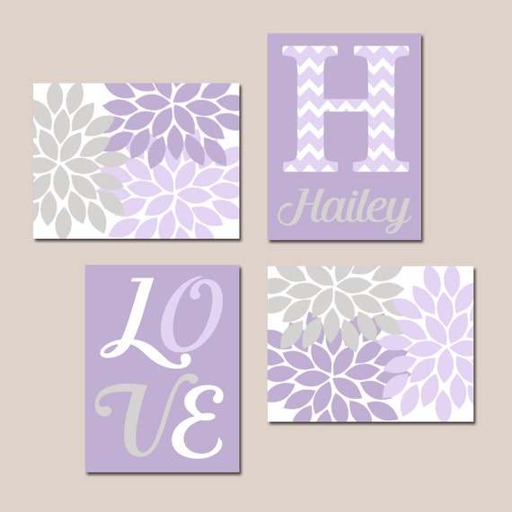 Lilac Lavender Nursery Baby Girl Wall Art Canvas Or Prints