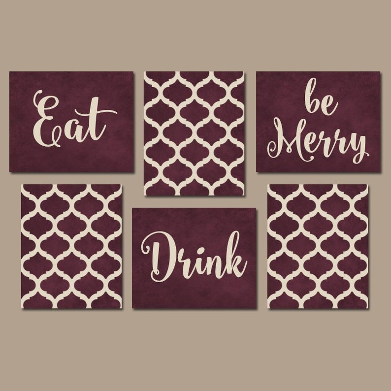 Eat Drink Be Merry Wall Art Kitchen Canvas Or Prints Kitchen Etsy