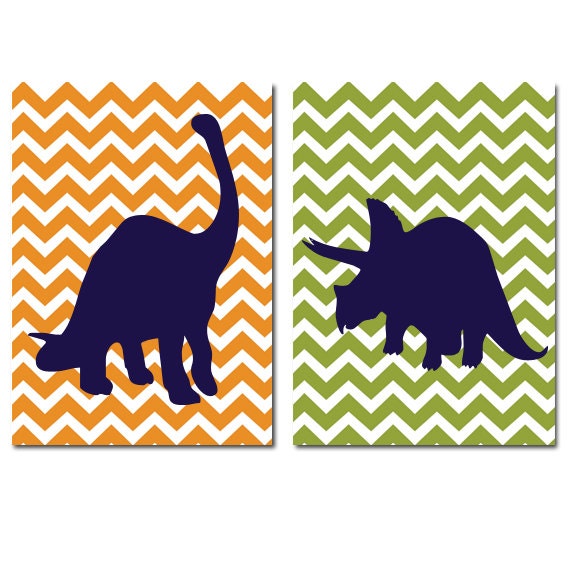 Items similar to Boy DINOSAUR Wall Art, Boy DINOSAUR Nursery Baby Boy