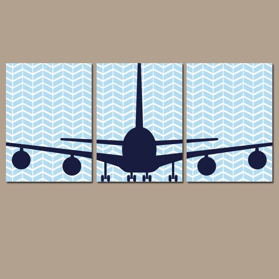BABY BOY Nursery Wall Art Airplane Wall Art Child Plane Theme
