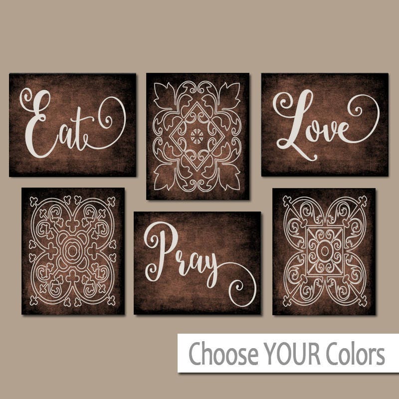 EAT PRAY LOVE Kitchen Wall Art Kitchen Canvas or Prints Etsy