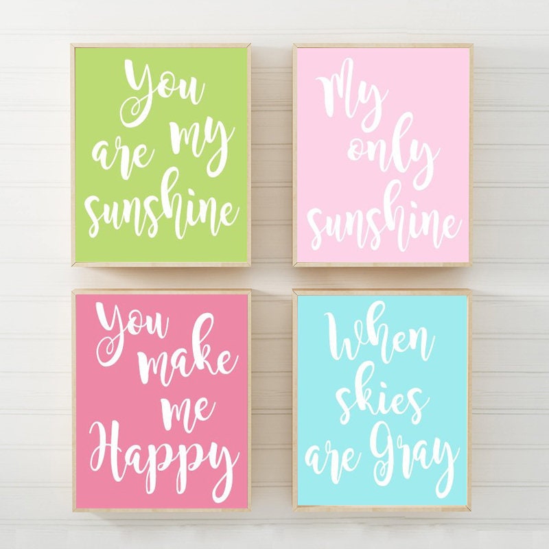 You Are My Sunshine Wall Art Decor You Are My Sunshine CANVAS Etsy