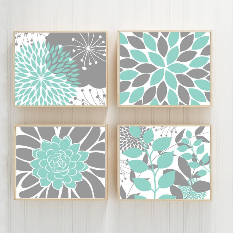 Aqua Bathroom Wall Decor