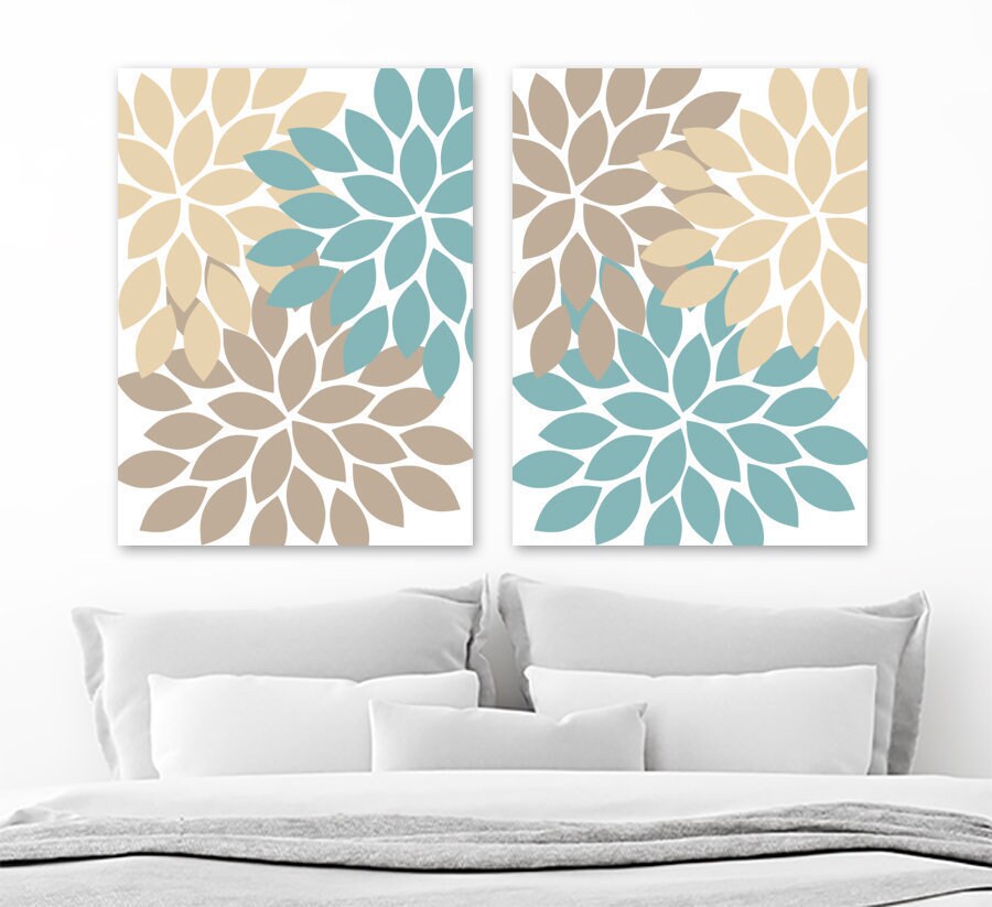 BATHROOM Flower WALL Art Flower CANVAS or Prints Beige Etsy